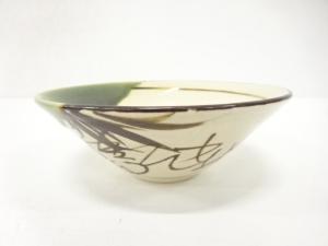 白泉造　織部　茶碗